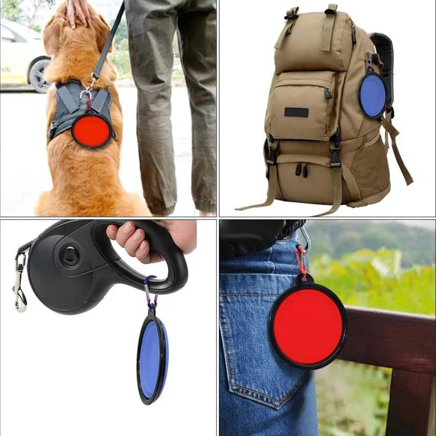 1PC Collapsible Portable Dog Food Bowl, Suitable for Outdoor Drinking Water Travel Supplies Dog Food Bowl