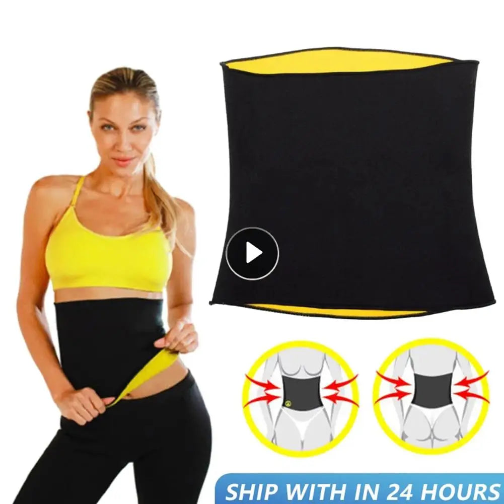 Sauna Waist Trimmer Belly Wrap Workout Sport Sweat Band Abdominal Trainer Weight Loss Body Shaper Tummy Control Slimming Belt