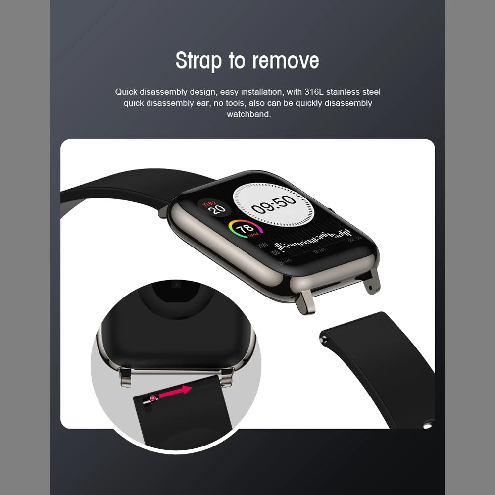 Smart Watches Men Women Sports Clock Fitness Tracker Heart Rate Sleep Monitor Music Waterproof Smartwatch Gift For iOS Android